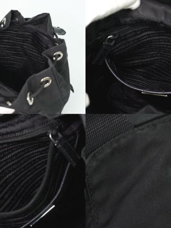 Prada Vela Backpack Nylon Black